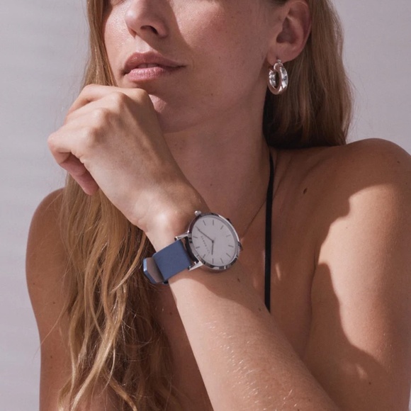 THE HORSE The Classic Watch In Silver, Rose Gold and Dark Blush Leather main image 5